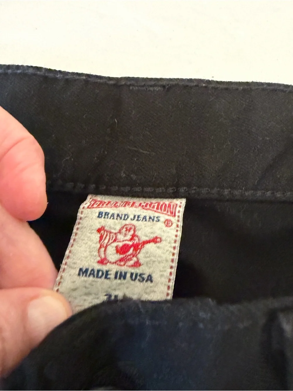 True Religion Men's Ricky Black Straight Jeans flap pockets Sz 33x29 **READ**